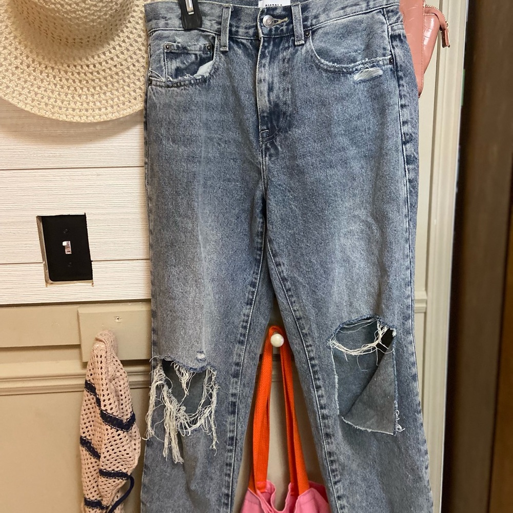 Pistola Light Blue Distressed Boyfriend Jeans